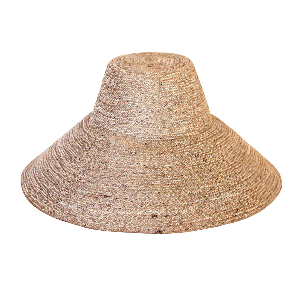 The Riri Jute Handwoven Straw Hat in Beige