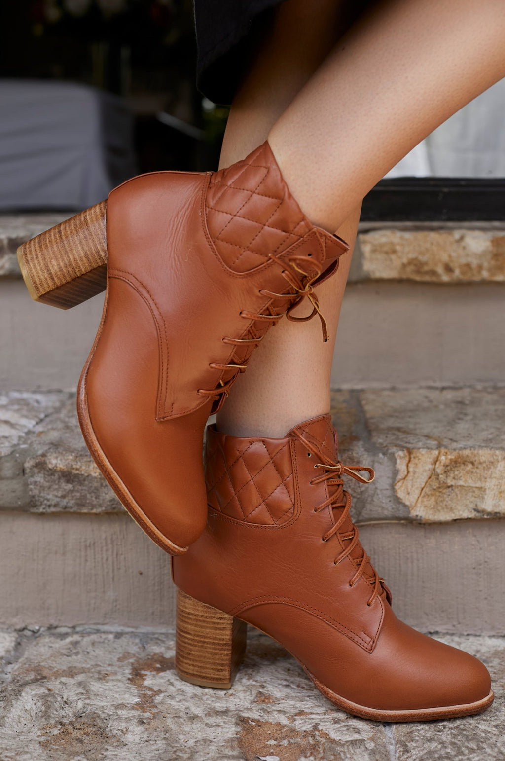 Buy Rising Mara Leather Heel Booties by Bali ELF