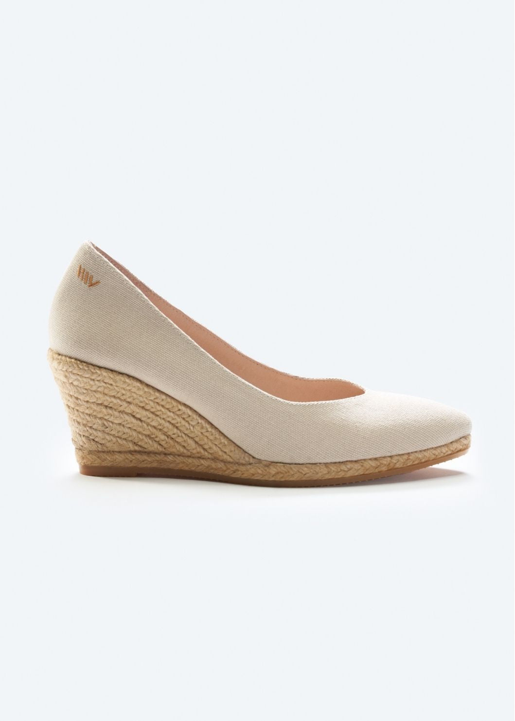 Buy Roses Canvas V Cut Espadrille Wedges by Viscata