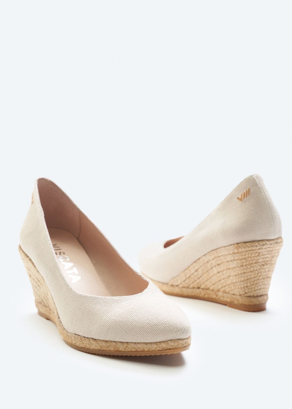 Buy Roses Canvas V Cut Espadrille Wedges by Viscata