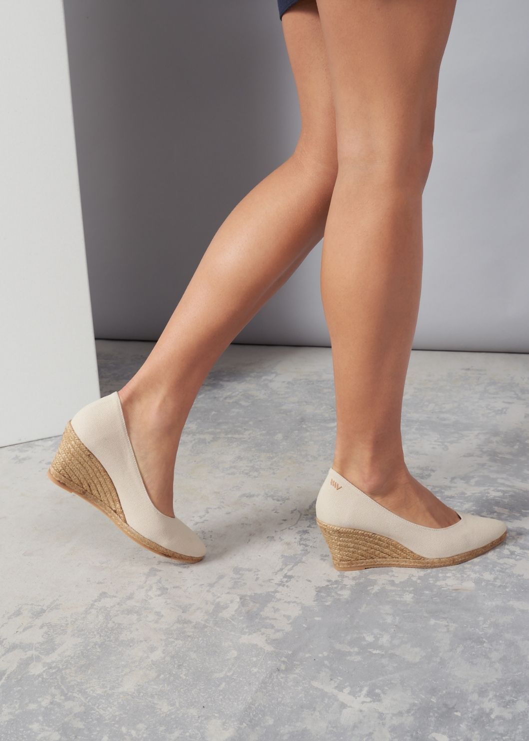 Buy Roses Canvas V Cut Espadrille Wedges by Viscata