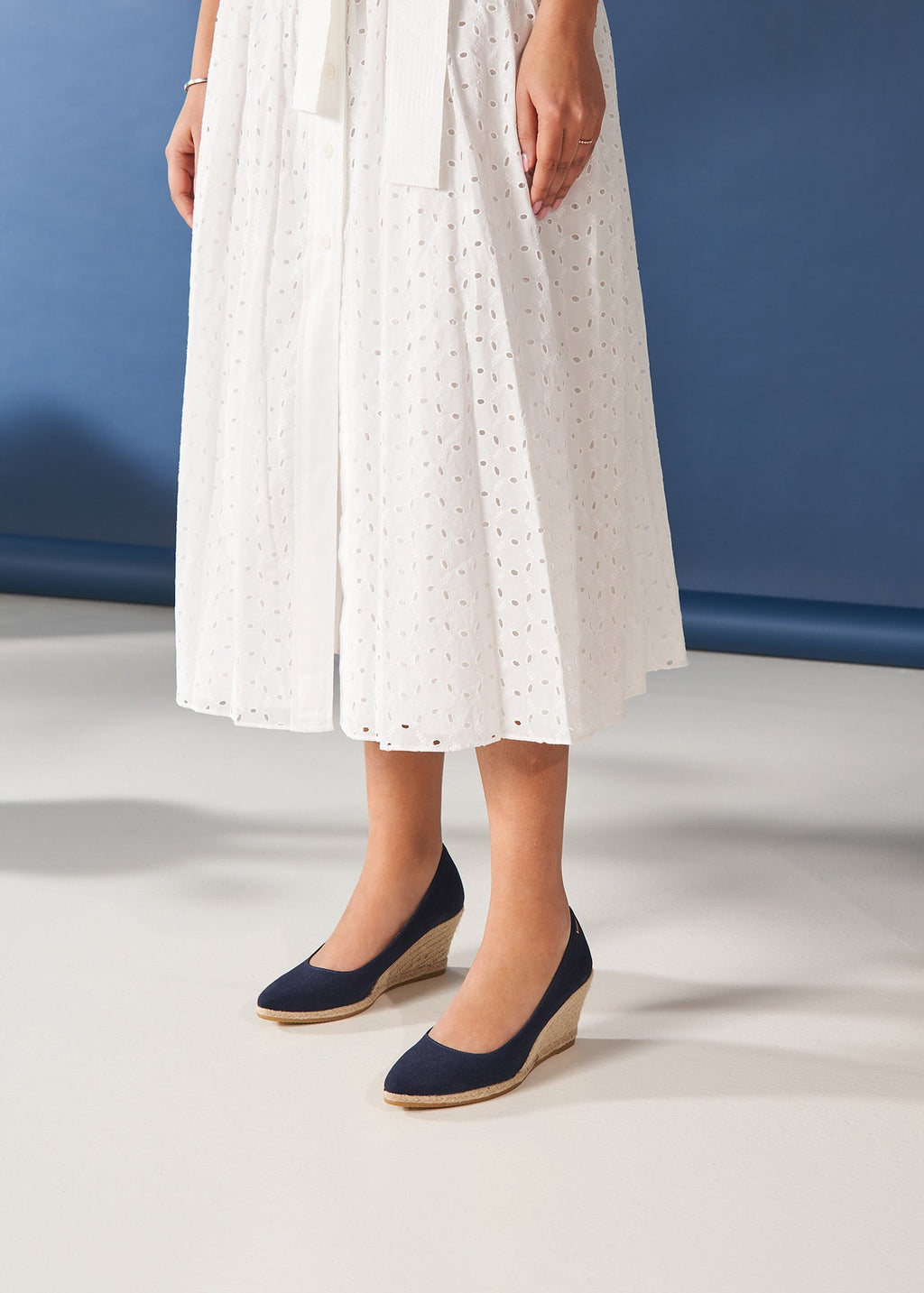 Buy Roses Canvas U Cut Espadrille Wedges by Viscata