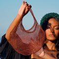 The Sol Mesh Wire Tote Bag in Copper