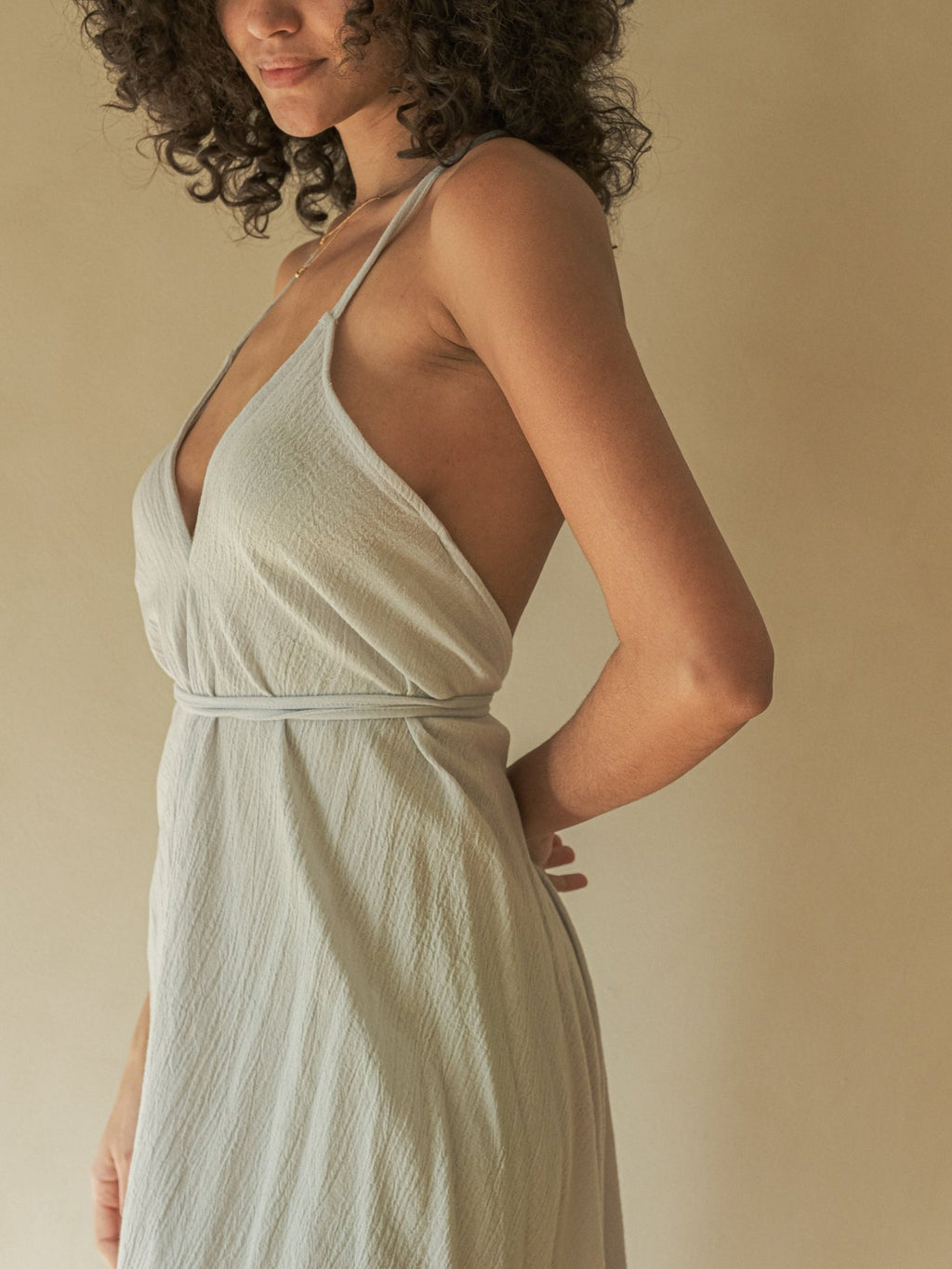 Buy Sage Maxi Dress - Baby Blue by The Handloom