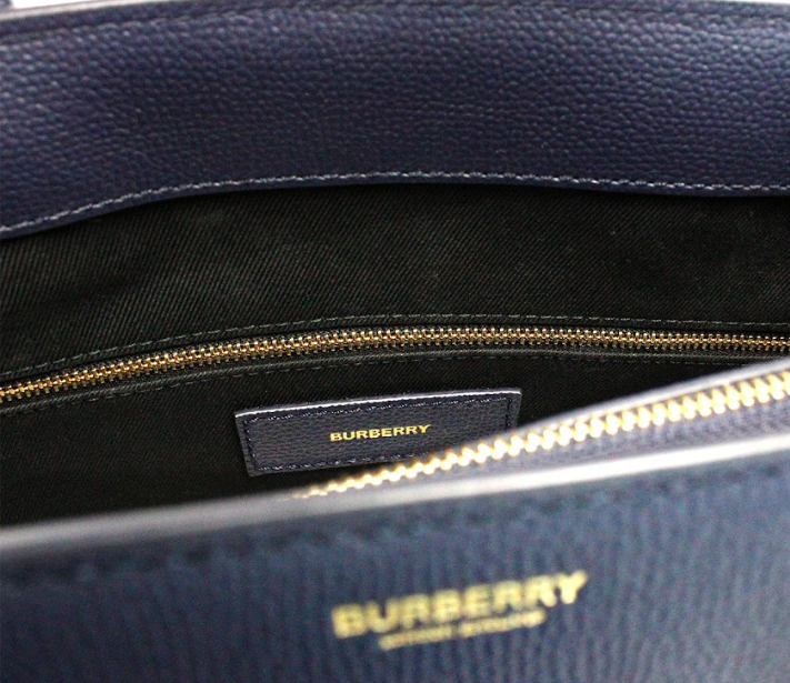 Banner Medium Regency Blue Leather Tote Crossbody Handbag Purse