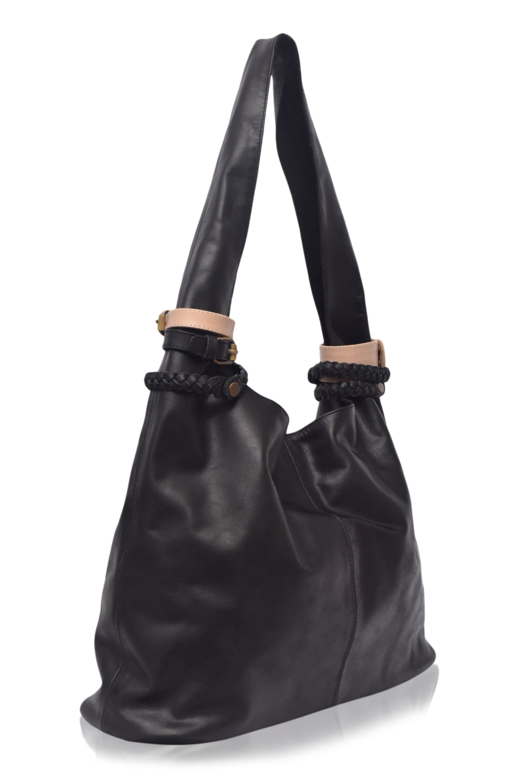 Buy Serendipity Slouchy Leather Tote Bag by Bali ELF