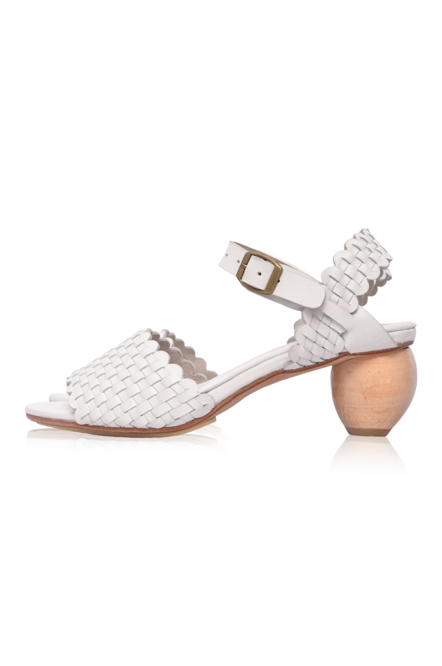 Buy Sicily Wooden Heel Woven Sandals by Bali ELF