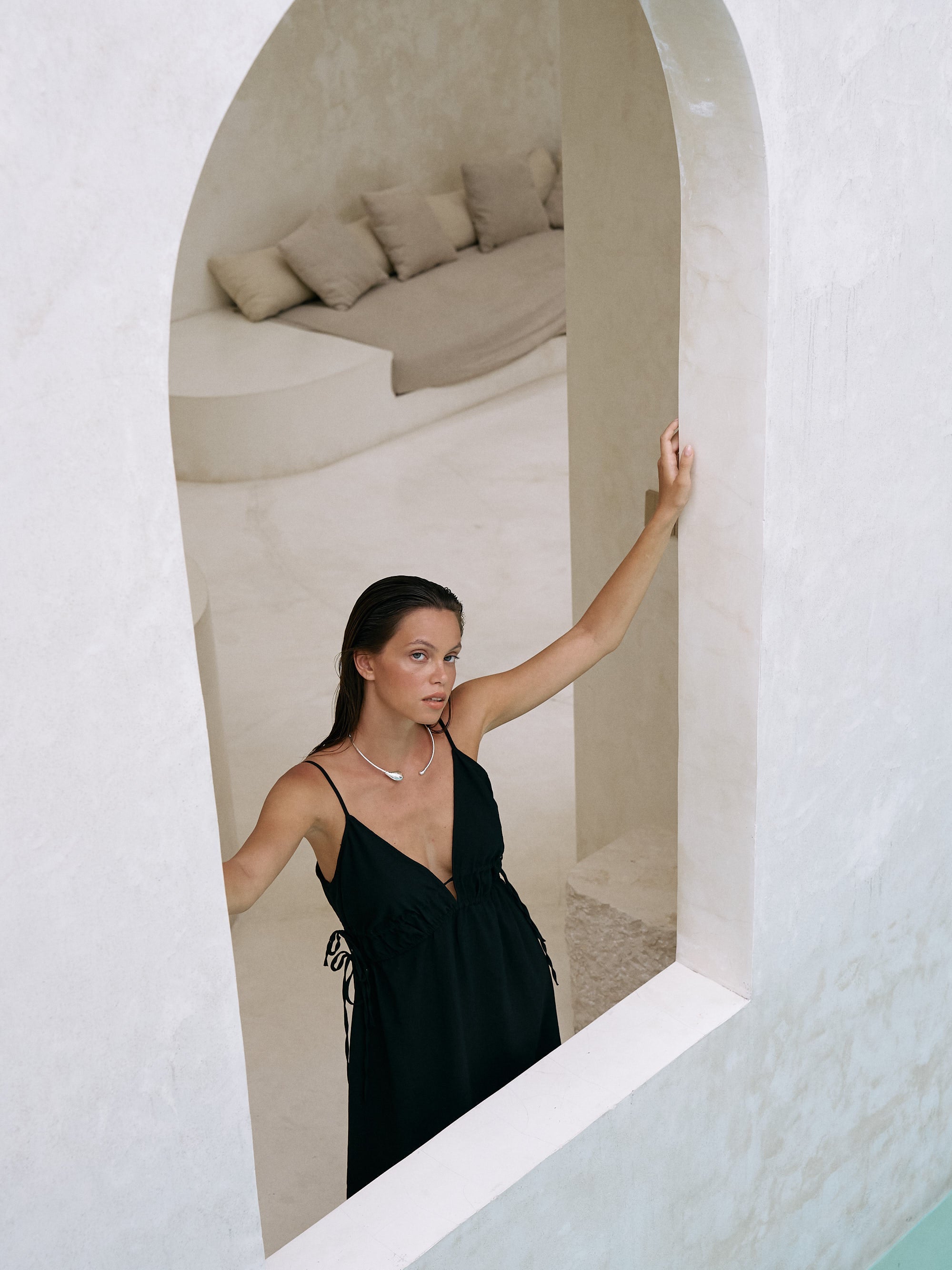 Buy Sofia Ties Maxi Dress - Black by The Handloom