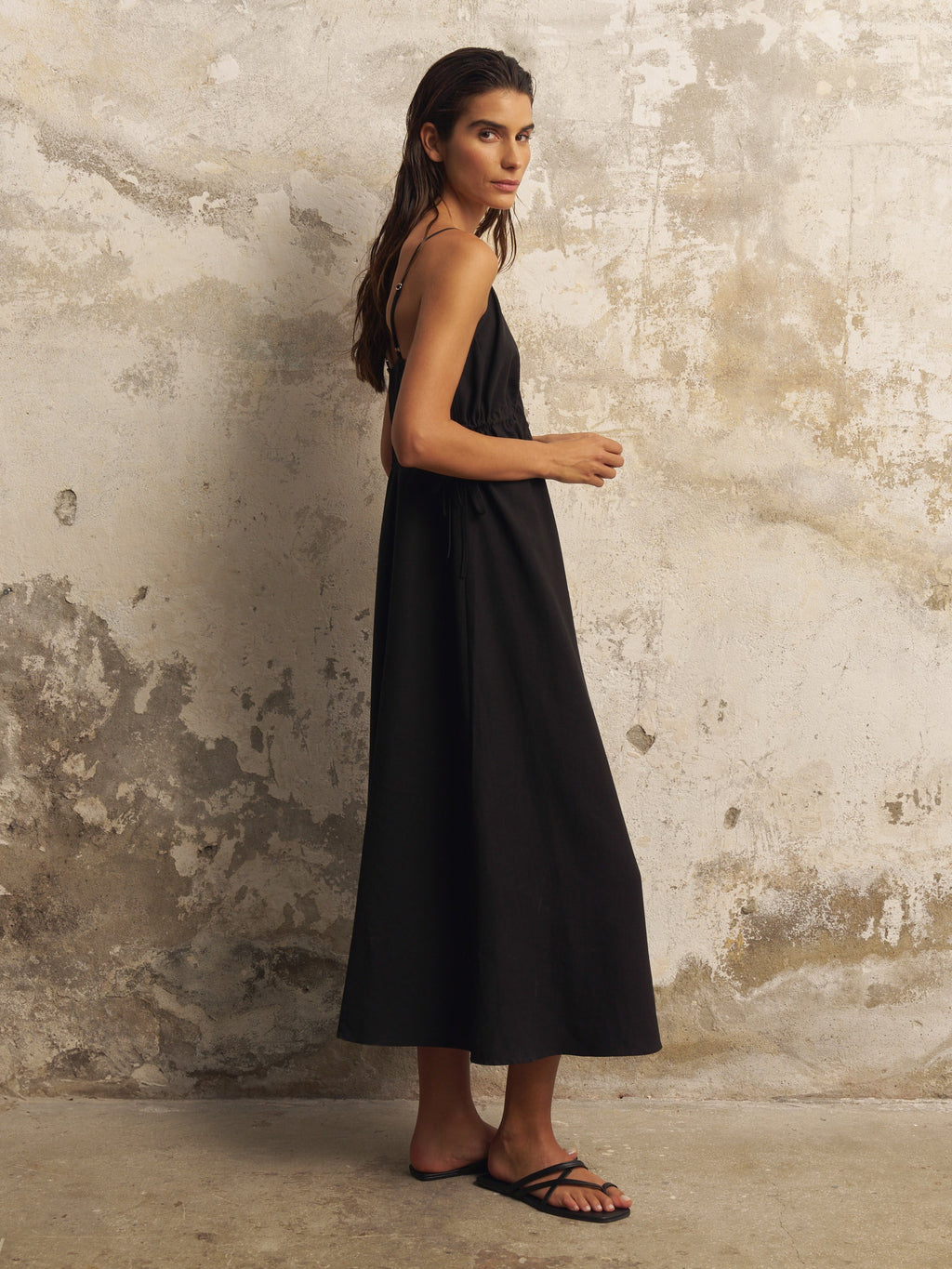Buy Sofia Ties Maxi Dress - Black by The Handloom