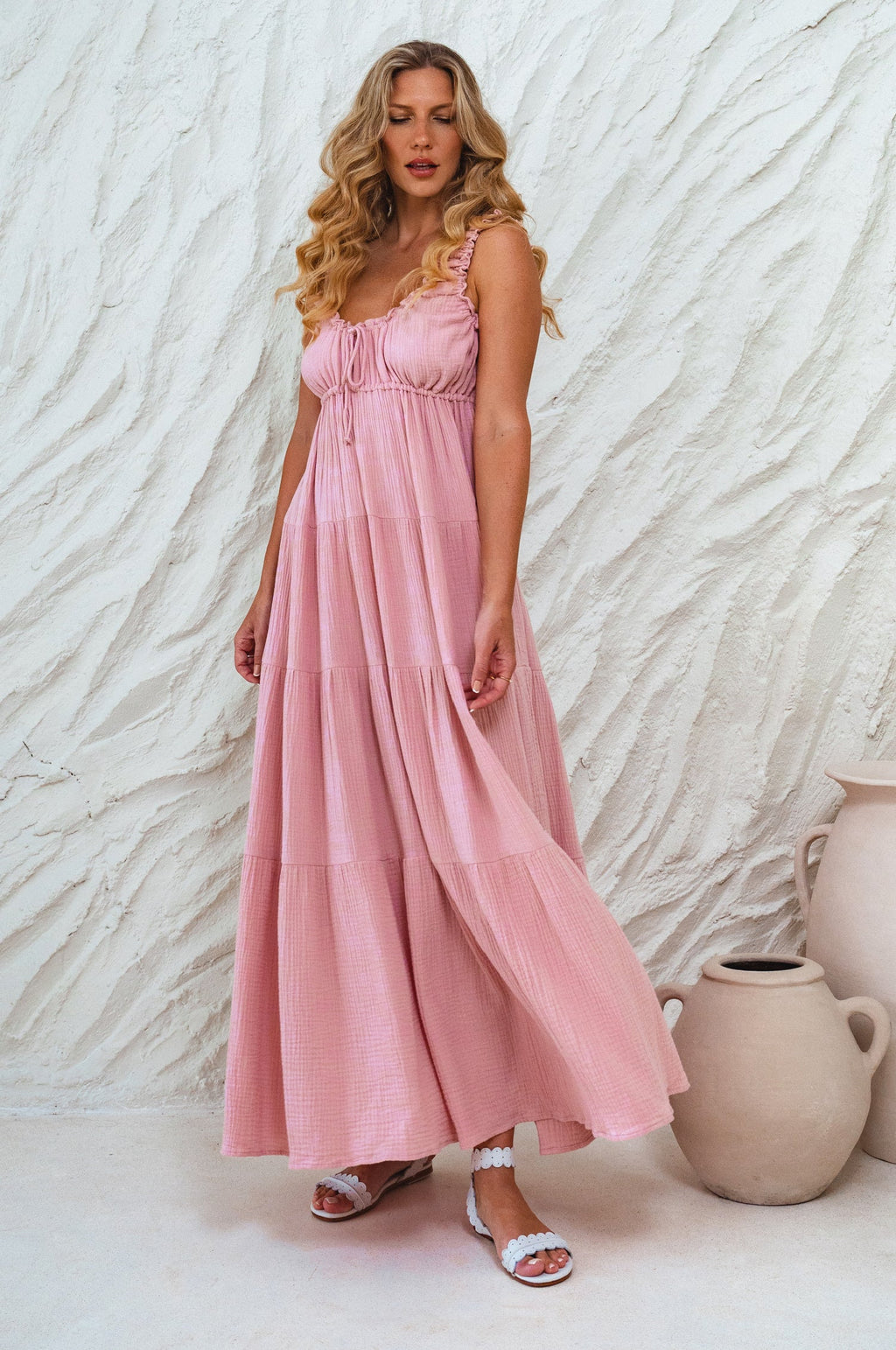 Buy Soft Love Cotton Maxi Dress by Bali ELF