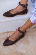 Buy Soiree Pointy Toe Leather Ballet Flats by Bali ELF