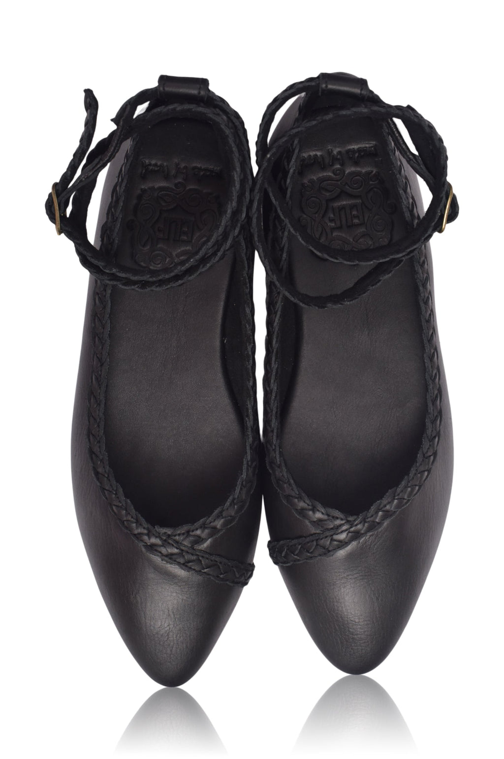 Buy Soiree Pointy Toe Leather Ballet Flats by Bali ELF