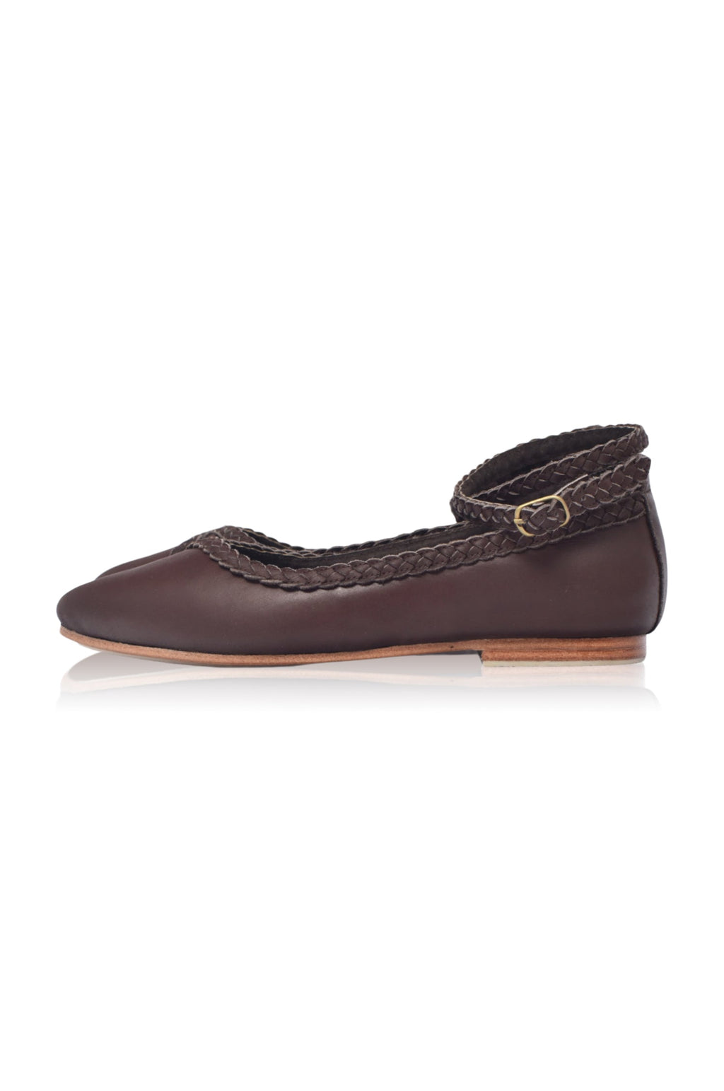 Buy Soiree Pointy Toe Leather Ballet Flats by Bali ELF