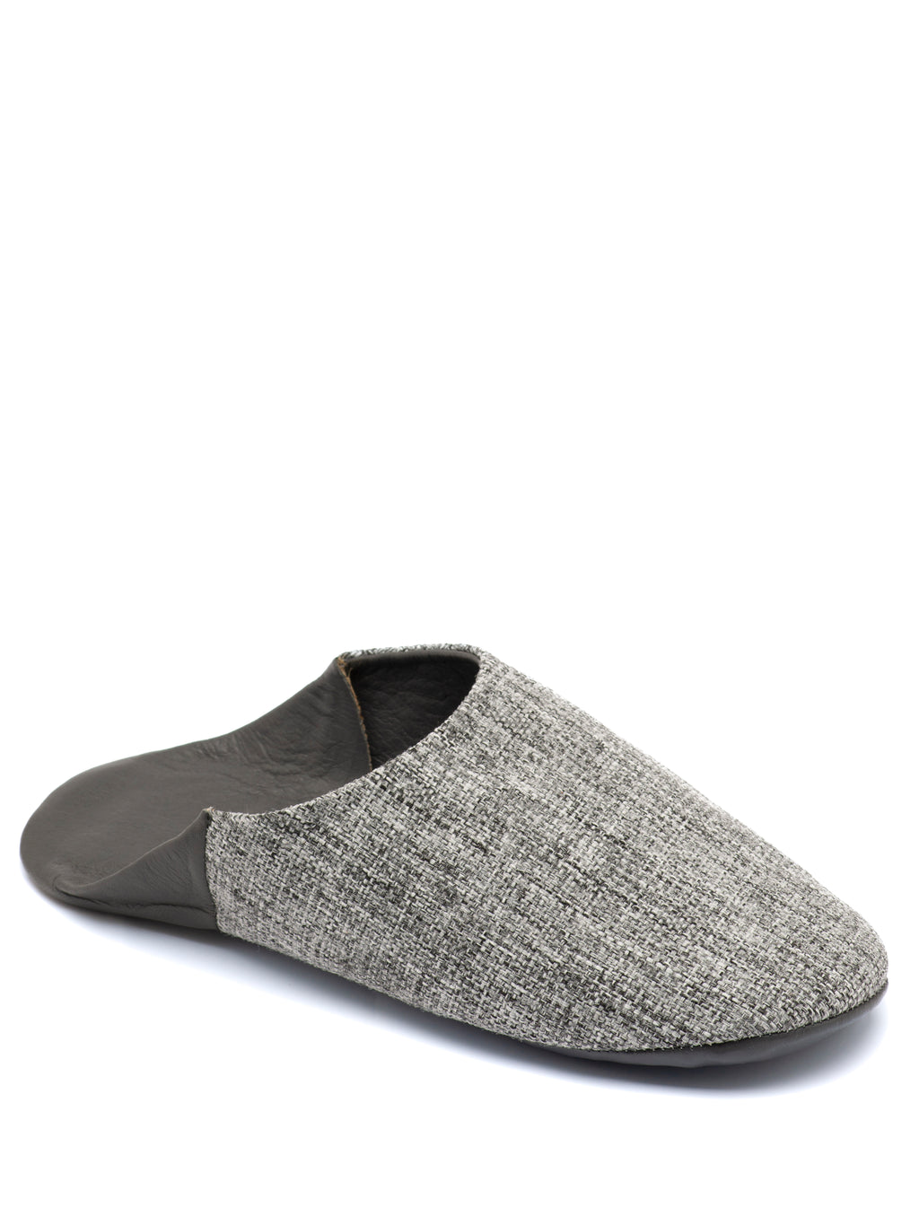 Buy Stormy Sky - Leather & Textile Slippers by Choost