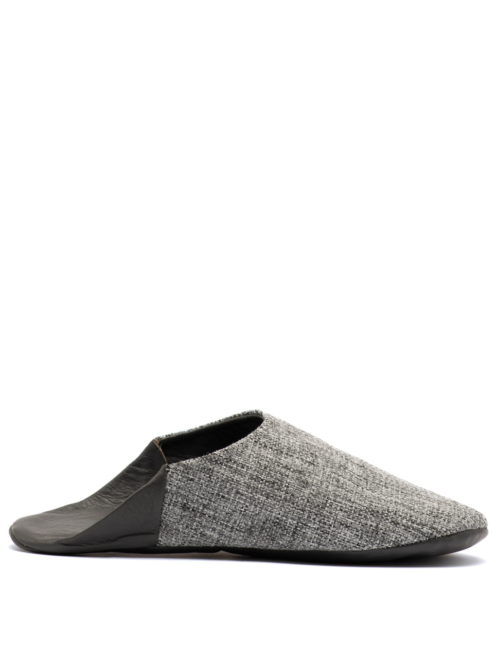 Buy Stormy Sky - Leather & Textile Slippers by Choost