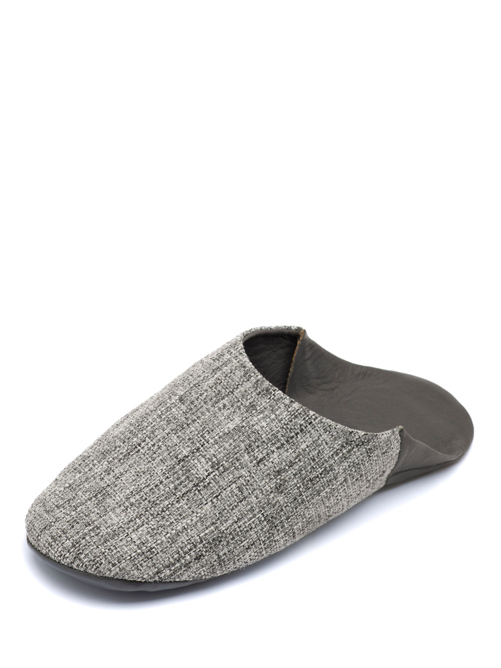 Buy Stormy Sky - Leather & Textile Slippers by Choost