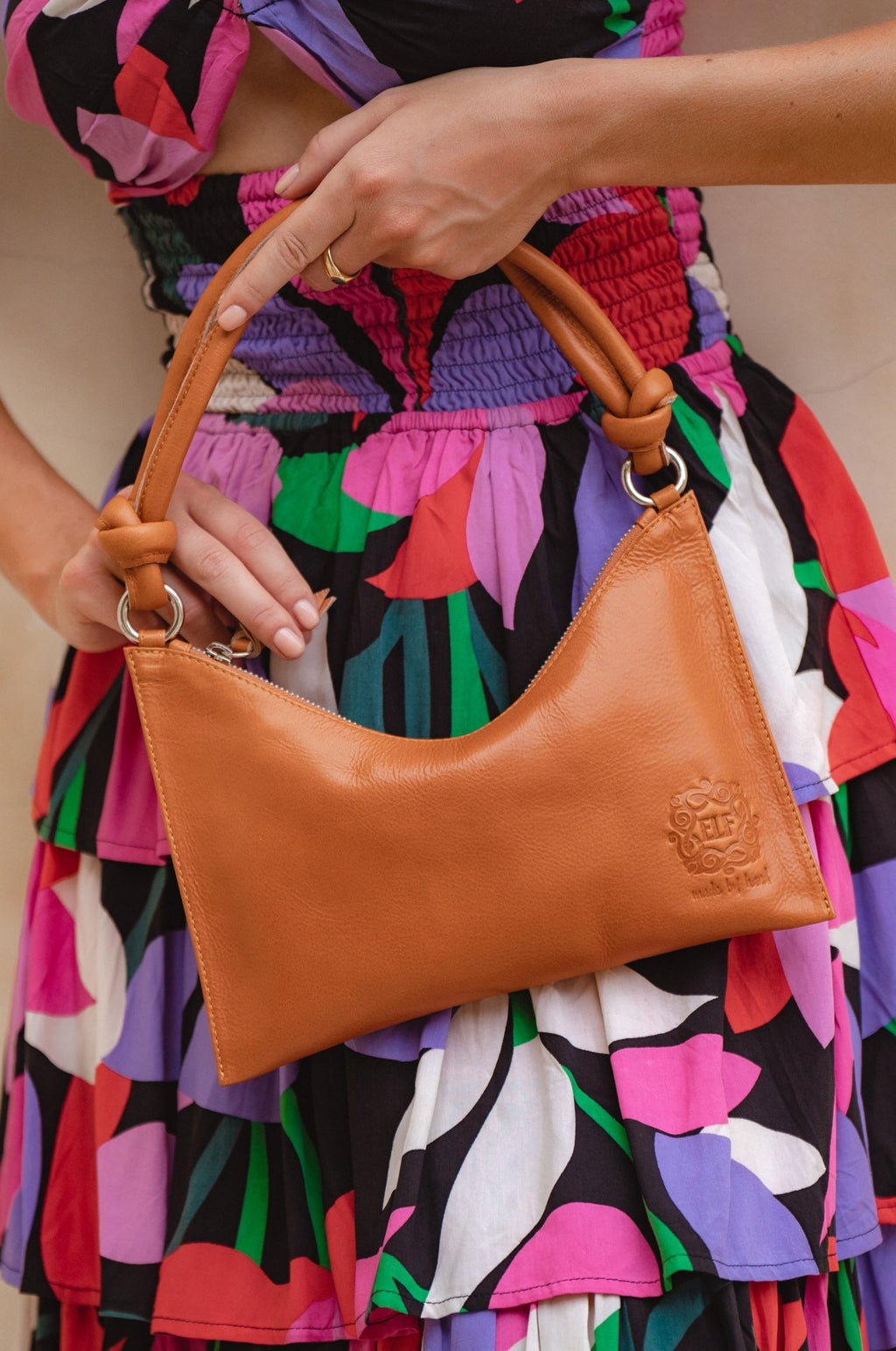 Buy Sunray Small Leather Bag by Bali ELF