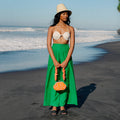 TAYLOR Wide-Leg Palazzo Pants in Kelly Green