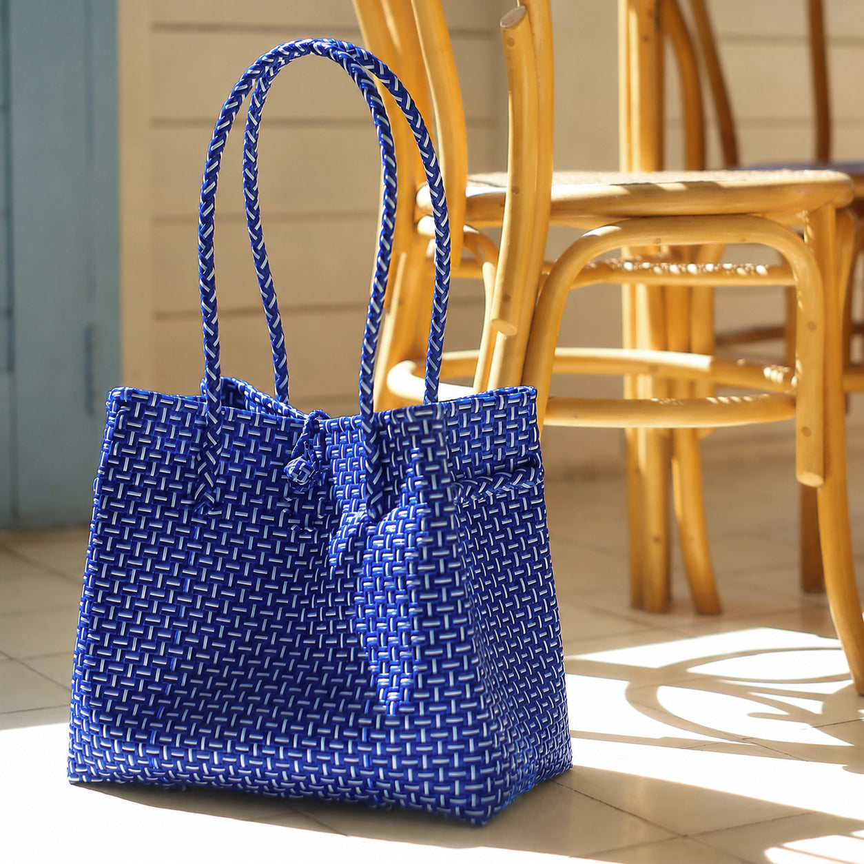 The Toko Recycled Tote Bag, in Navy