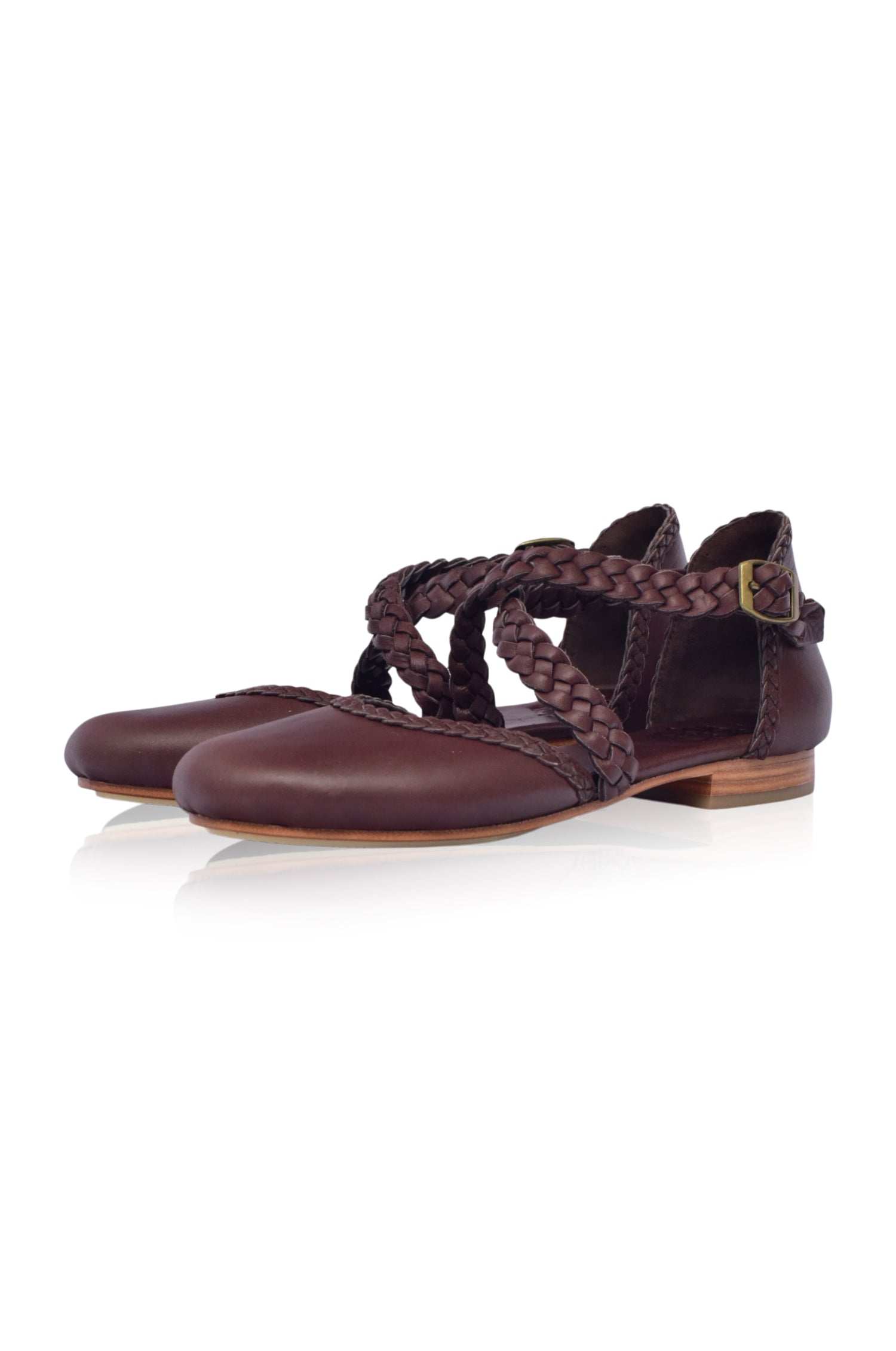 Buy Tallulah Braided Leather Flats by Bali ELF