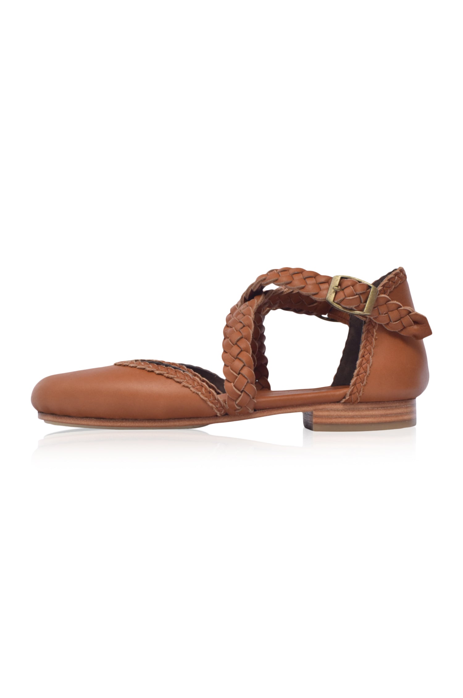 Buy Tallulah Braided Leather Flats by Bali ELF