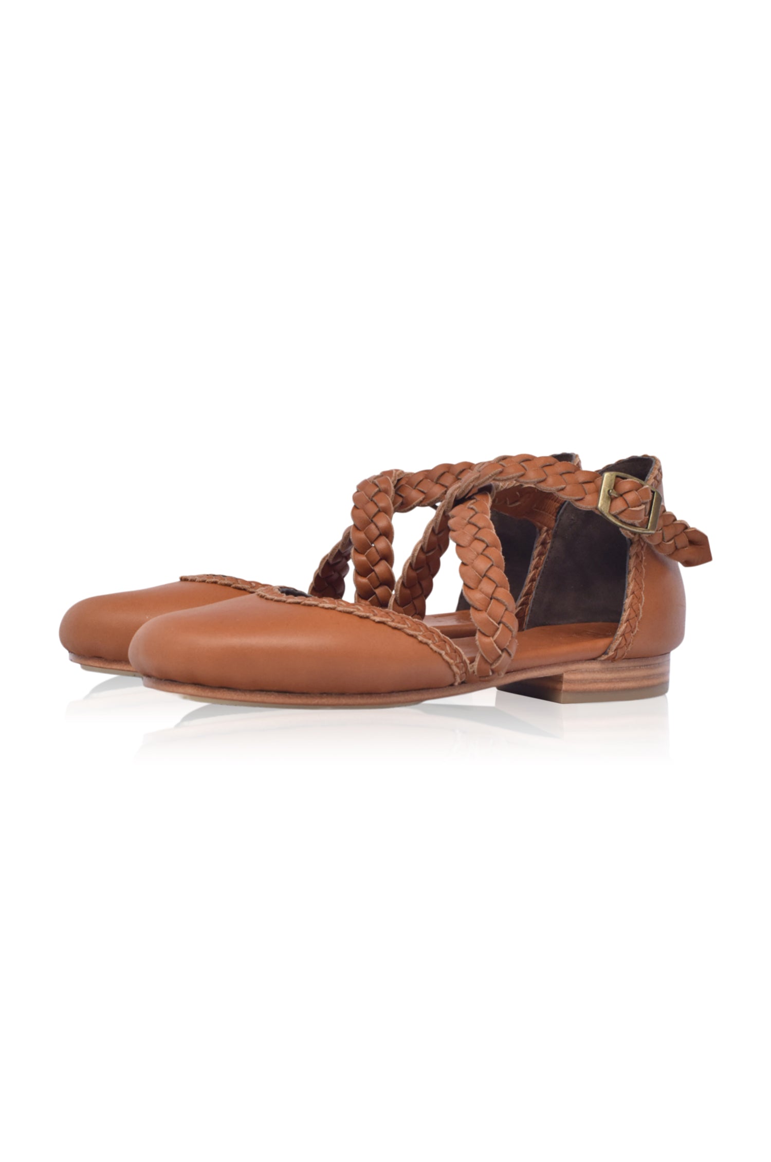Buy Tallulah Braided Leather Flats by Bali ELF