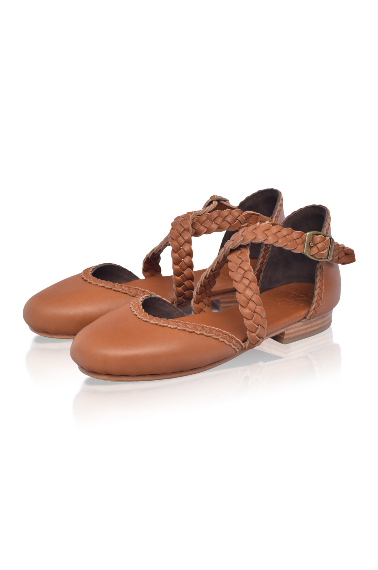 Buy Tallulah Braided Leather Flats by Bali ELF