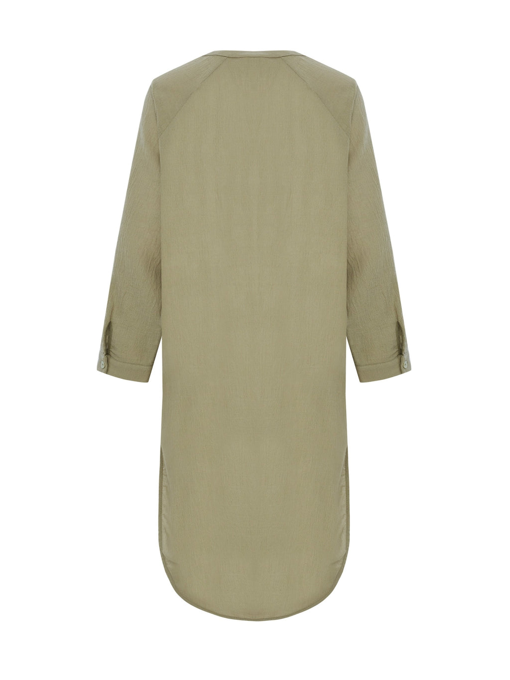 Buy Terra Shirt Dress - Khaki Green by The Handloom
