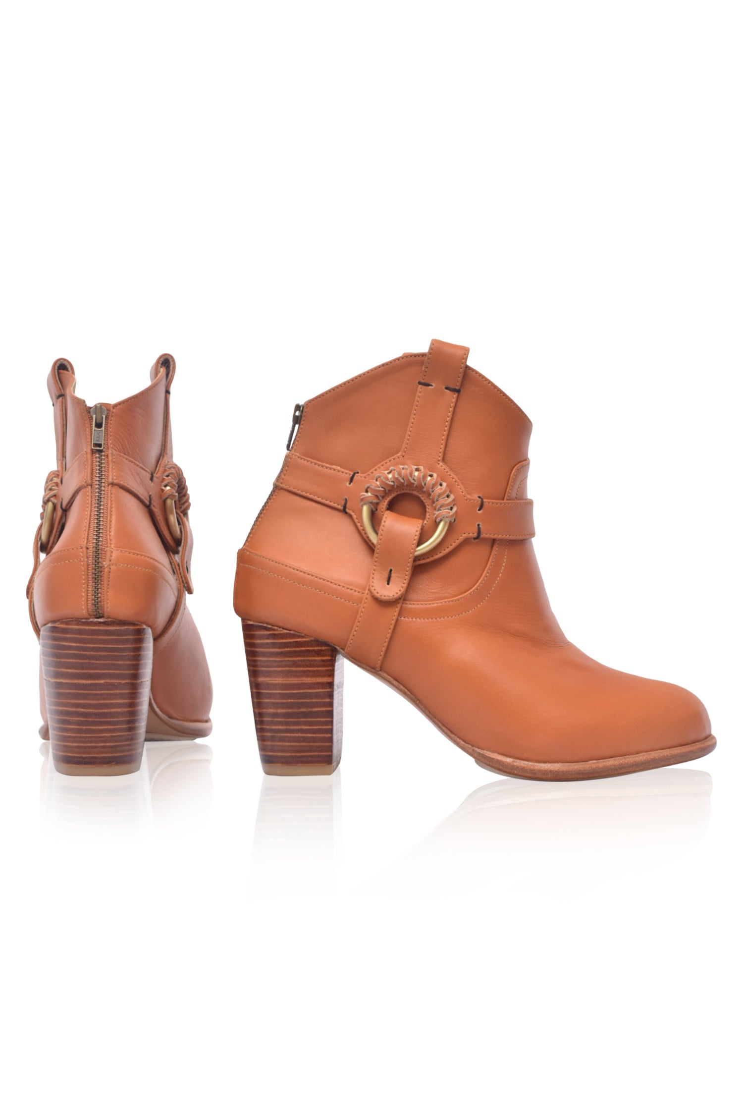 Buy Totem Ankle Leather Booties by Bali ELF