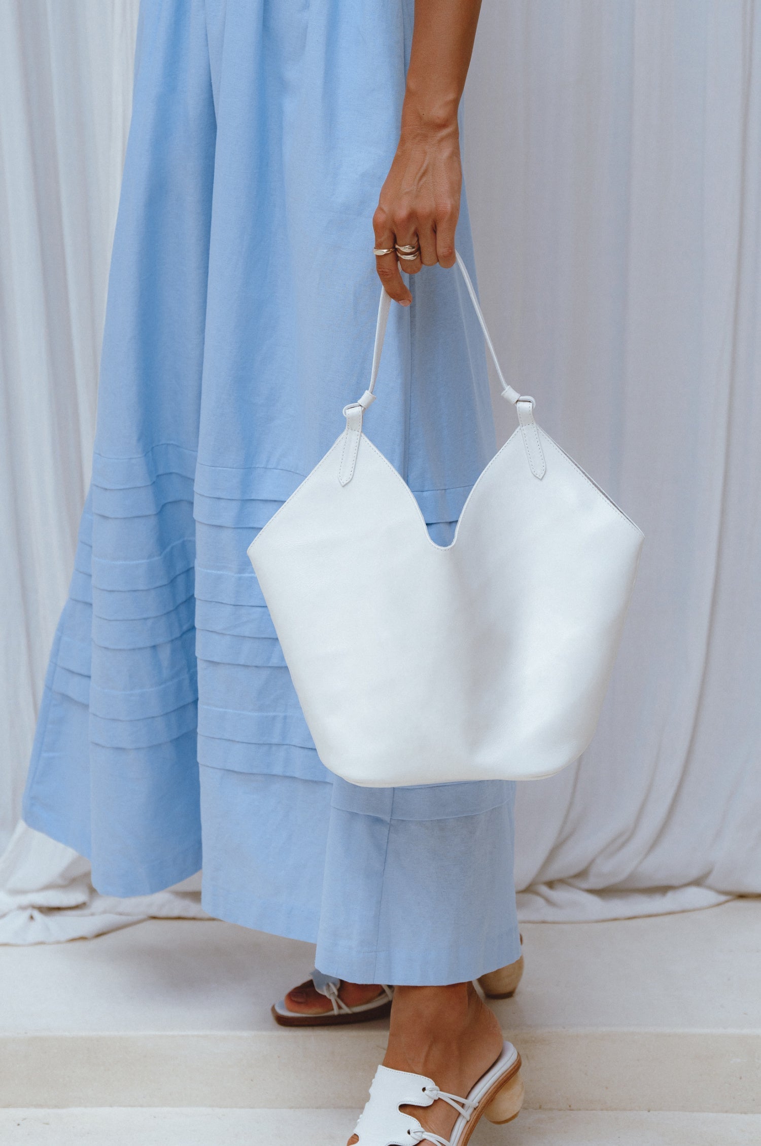 Buy Tulip Medium Leather Tote Bag by Bali ELF