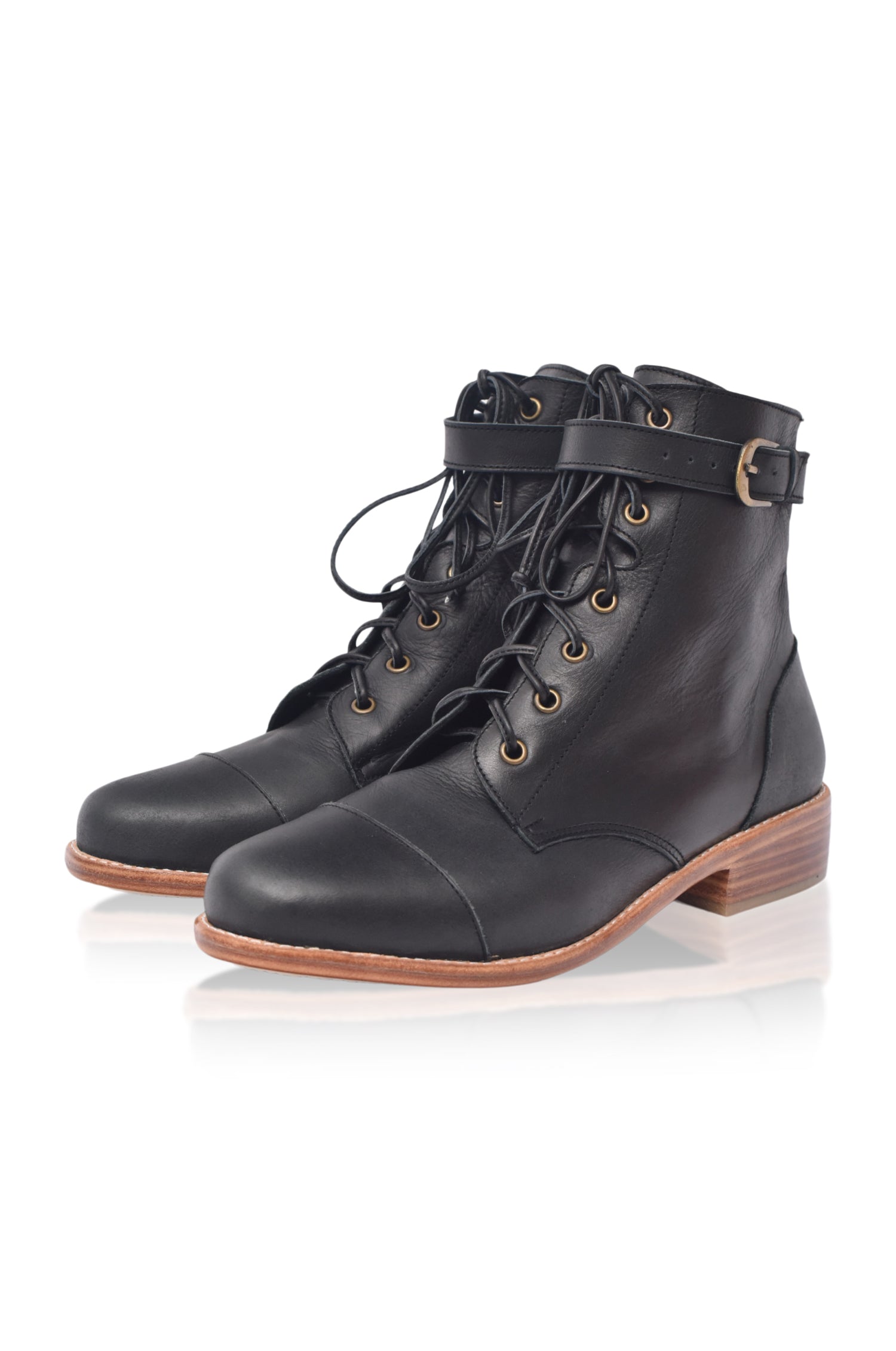 Buy Valley Dream Lace Up Leather Boots by Bali ELF