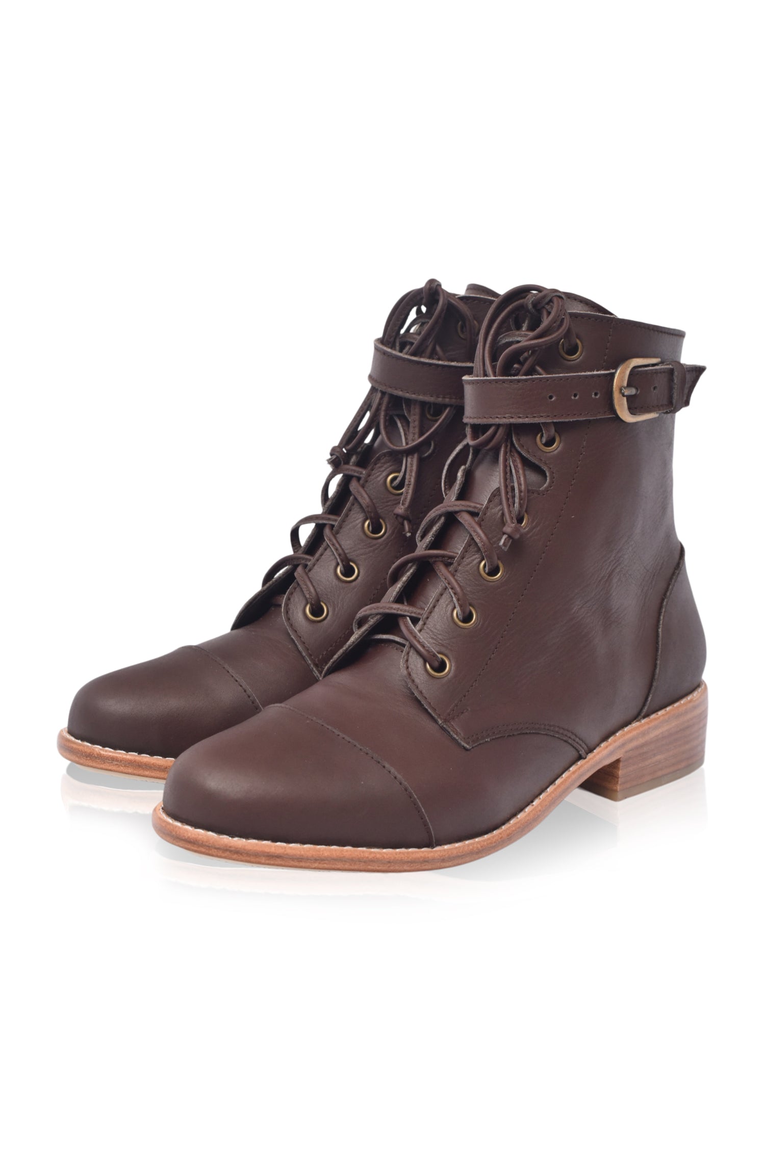 Buy Valley Dream Lace Up Leather Boots by Bali ELF
