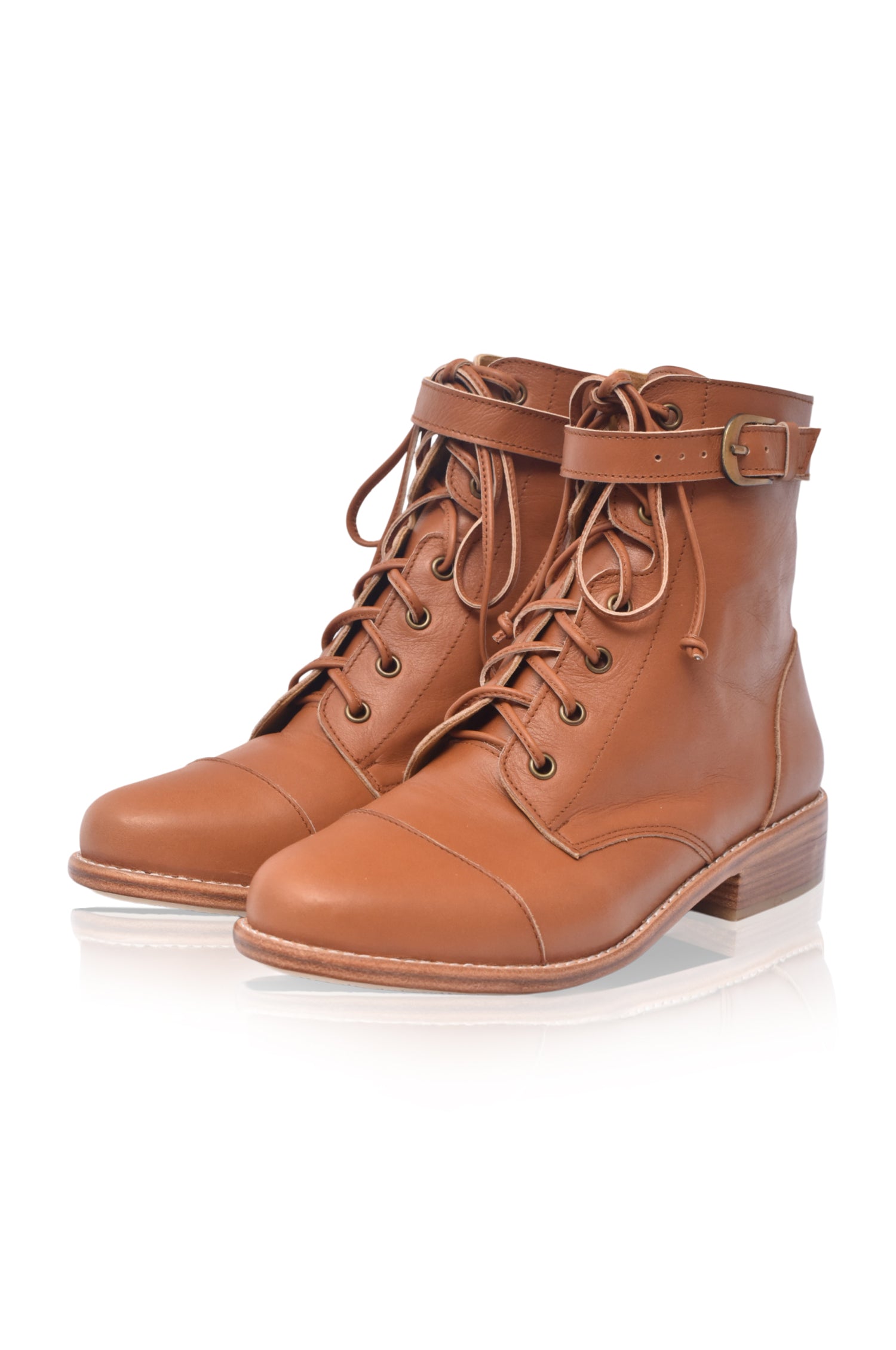 Buy Valley Dream Lace Up Leather Boots by Bali ELF