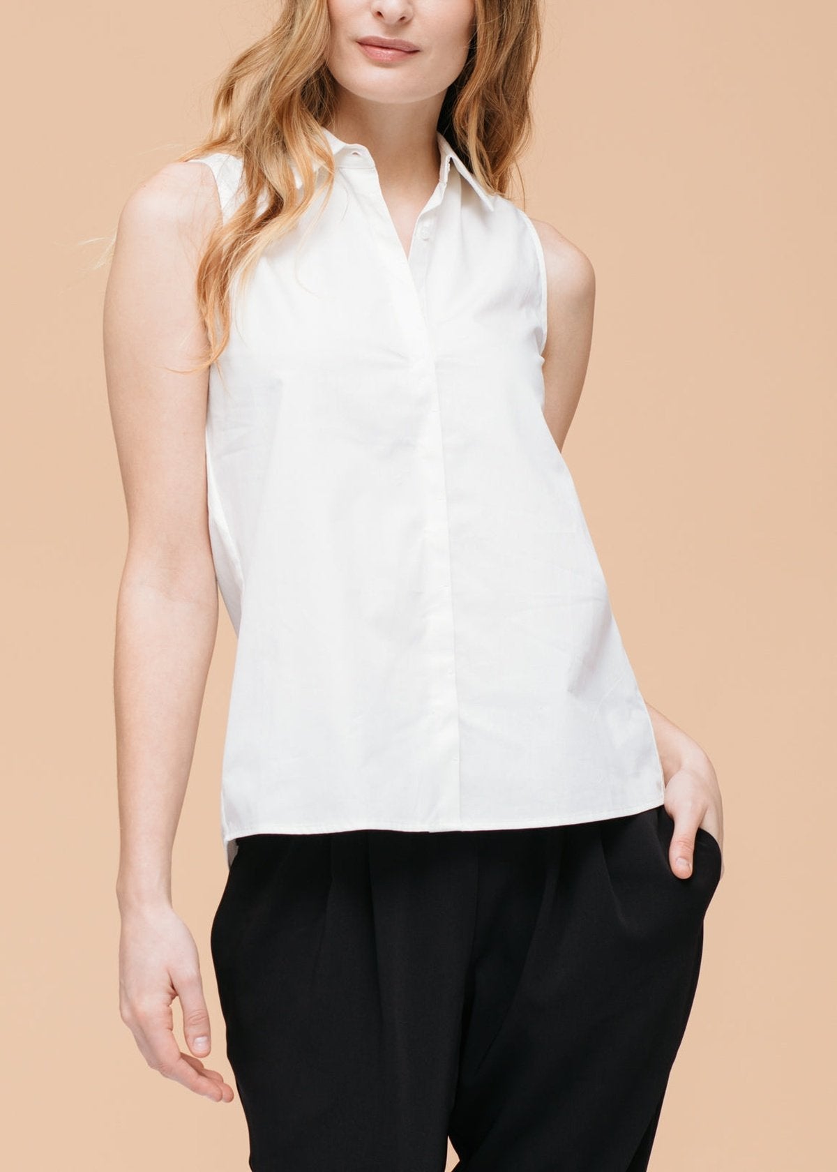 Buy Women's Basic Sleeveless Poplin Shirt by Shop at Konus