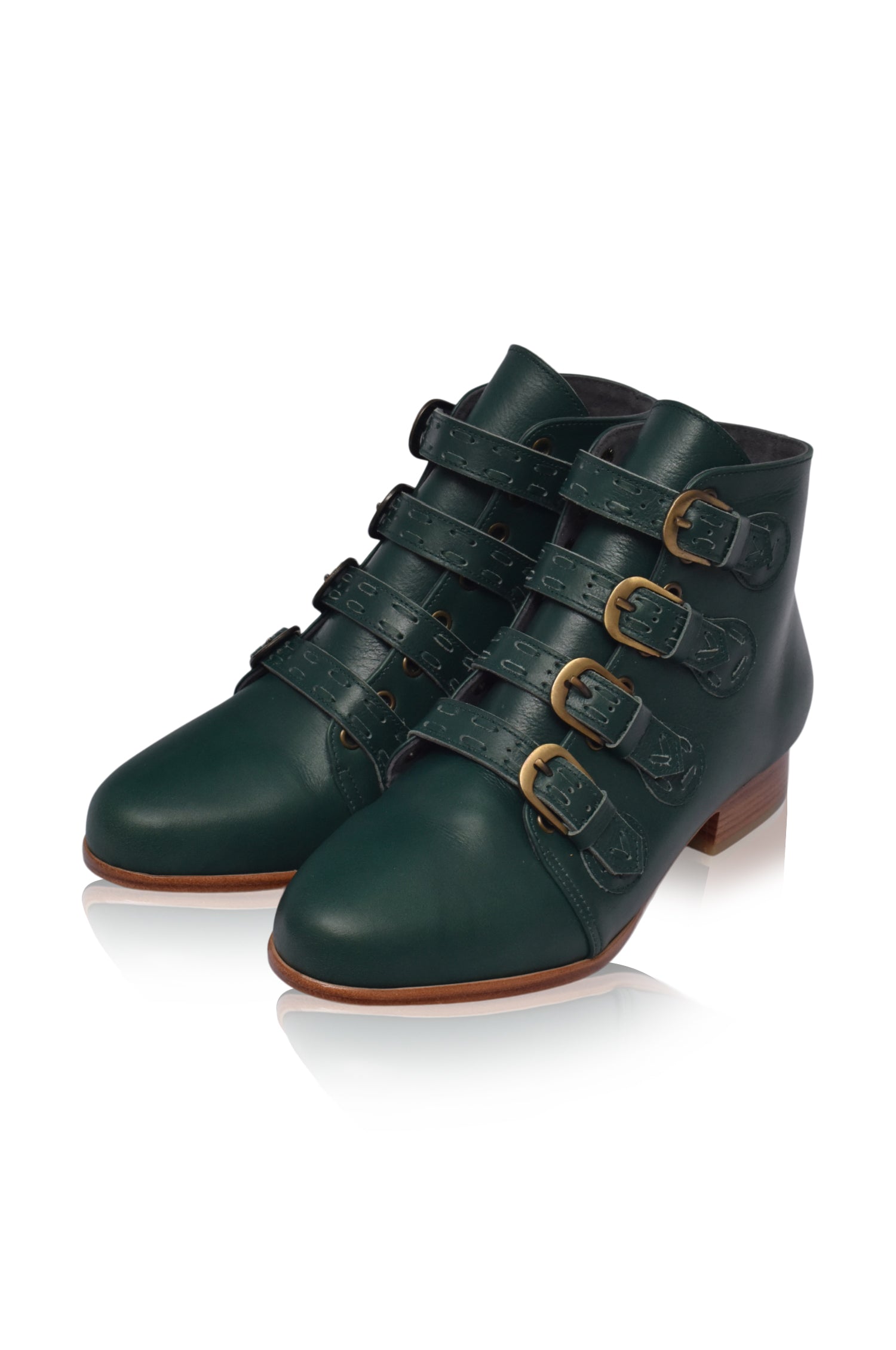 Buy Wild Rose Leather Ankle Booties by Bali ELF