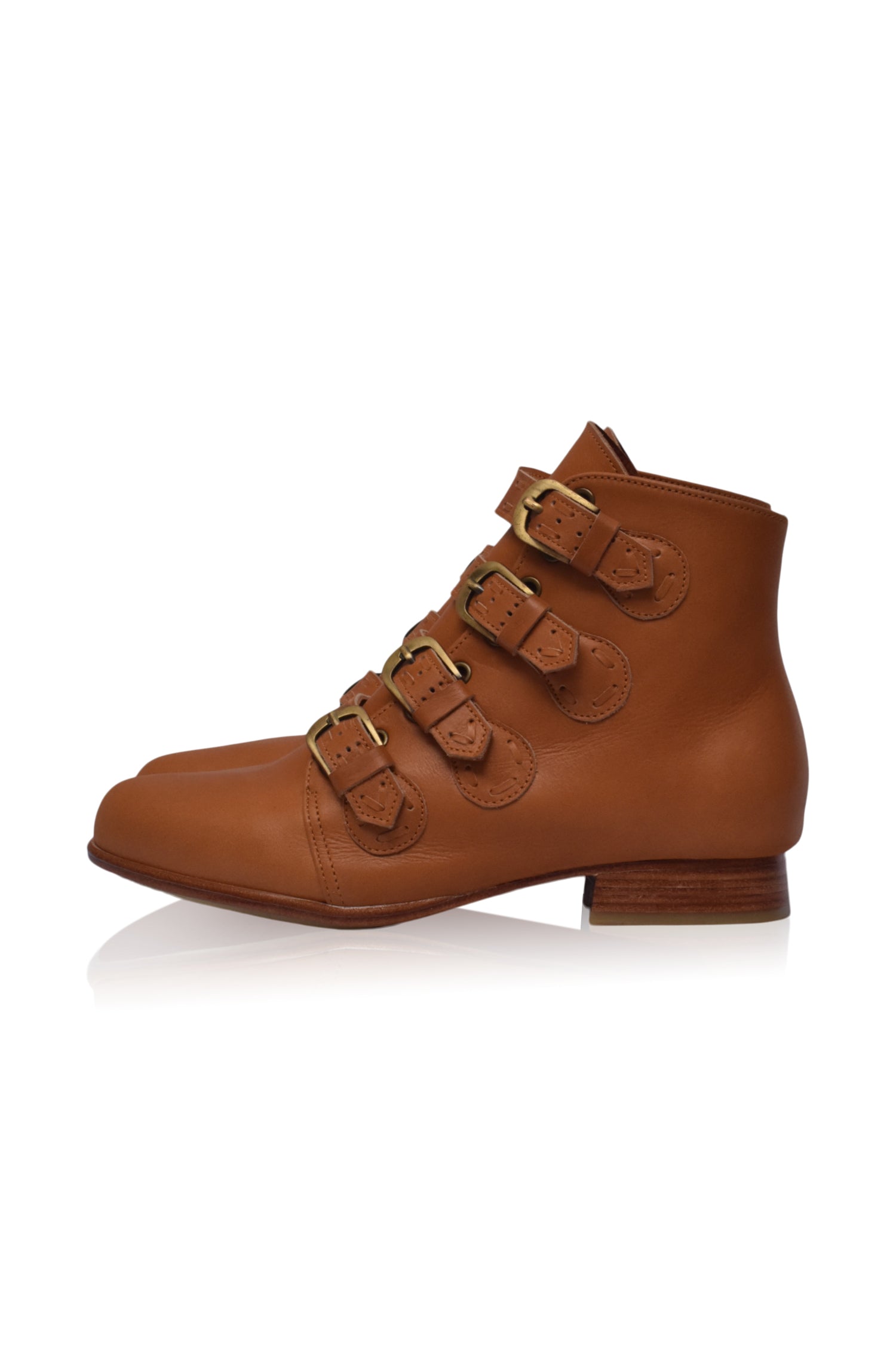 Buy Wild Rose Leather Ankle Booties by Bali ELF