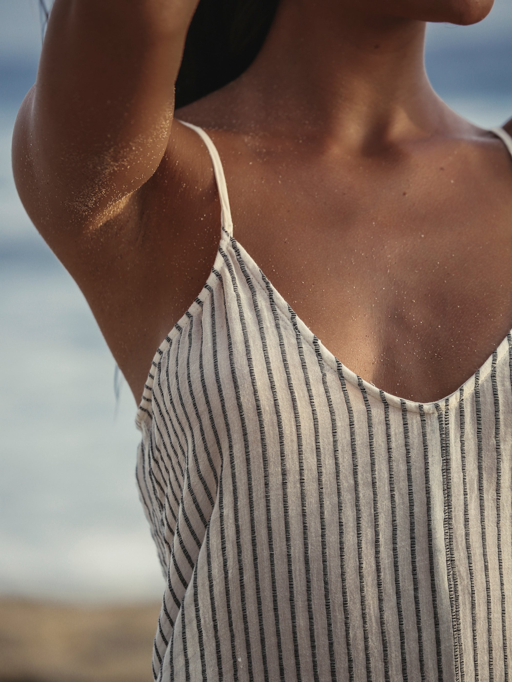 Buy Yaz Dress - Black Stripes by The Handloom