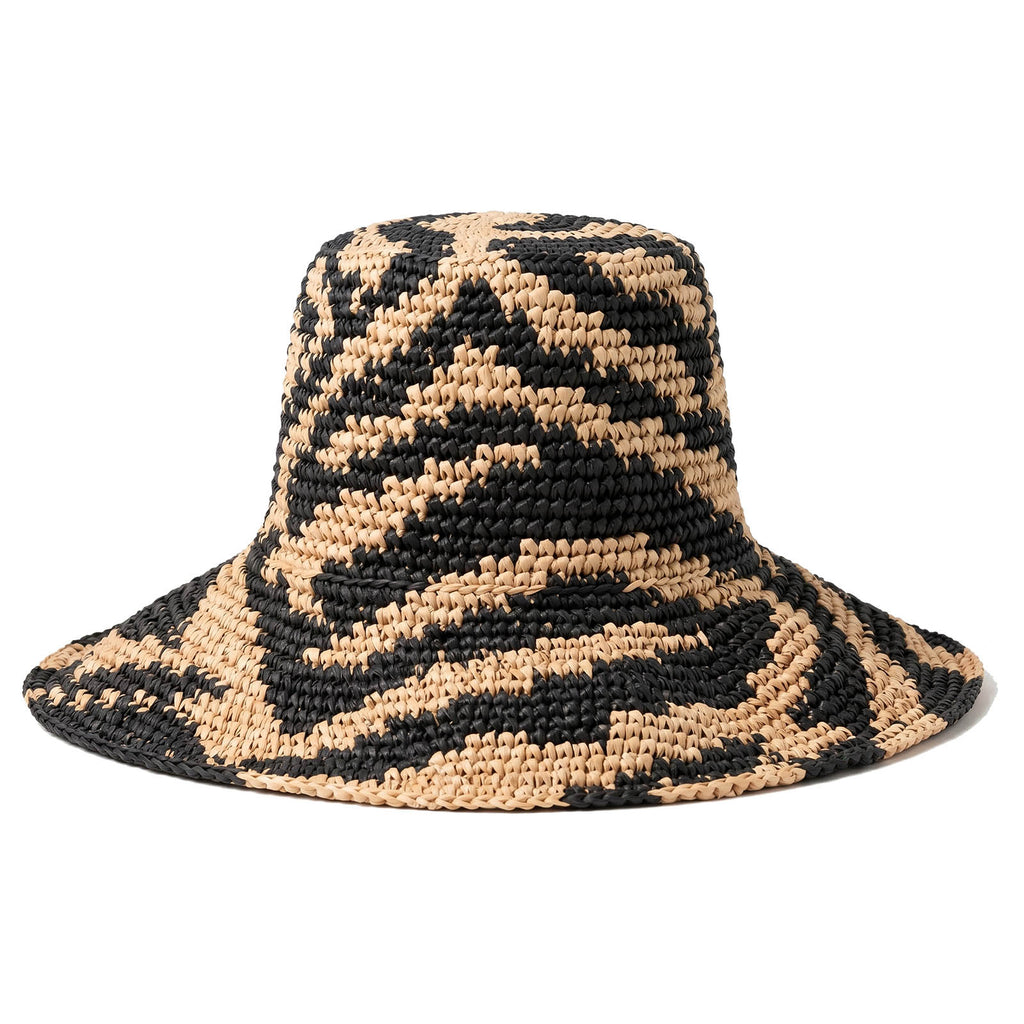 The Zenda Wide Brim Raffia Rancher Hat in Black