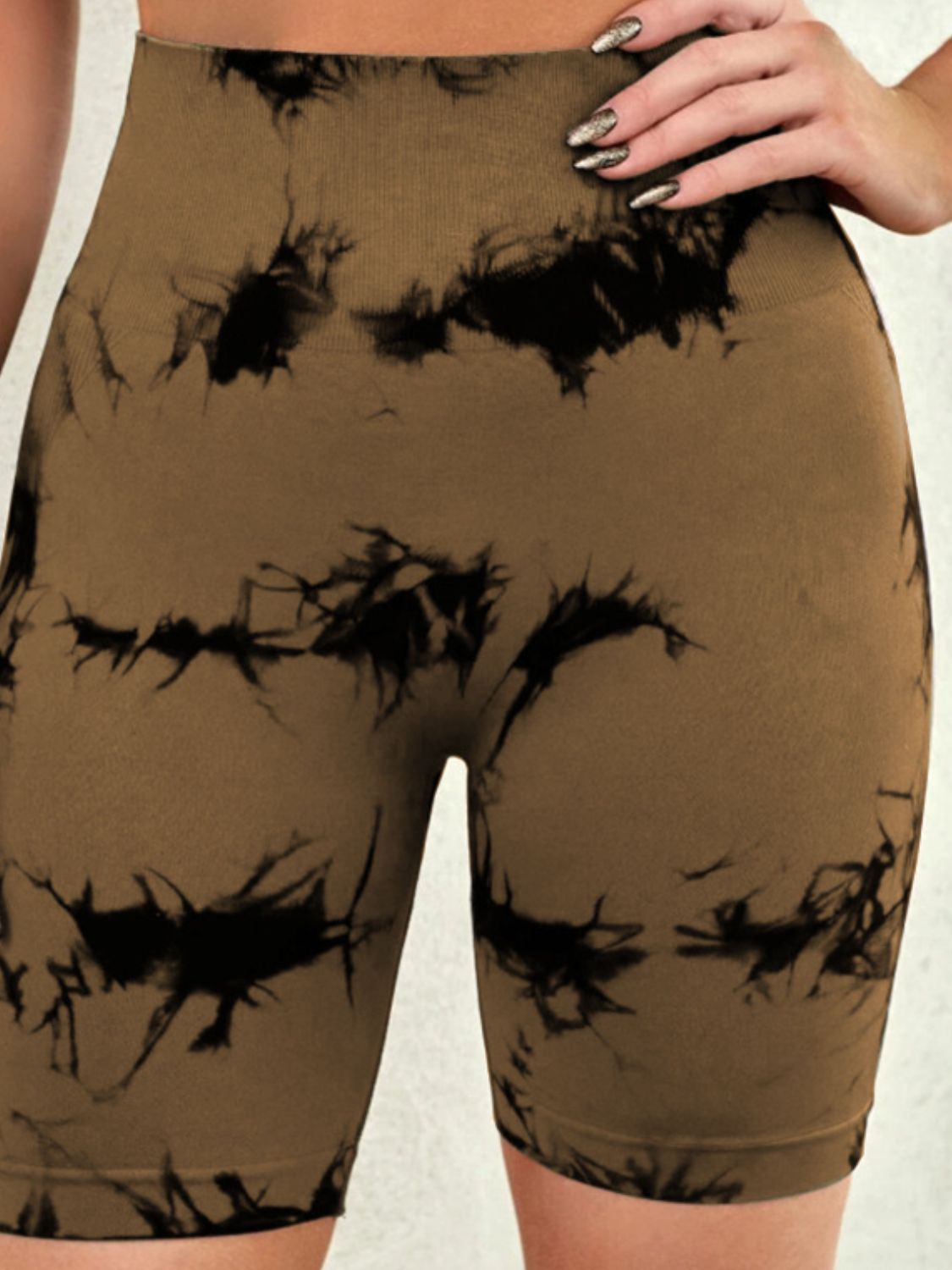 Buy Tie-Dye High Waist Active Shorts by Faz