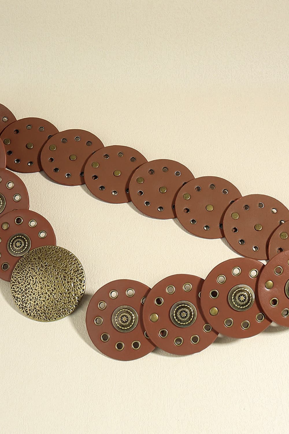 Buy Round Shape PU Leather Belt by Faz