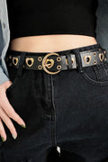 Buy Heart Shape Alloy Detail PU Leather Belt by Faz