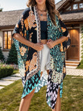 Buy Printed Open Front Cover-Up by Faz