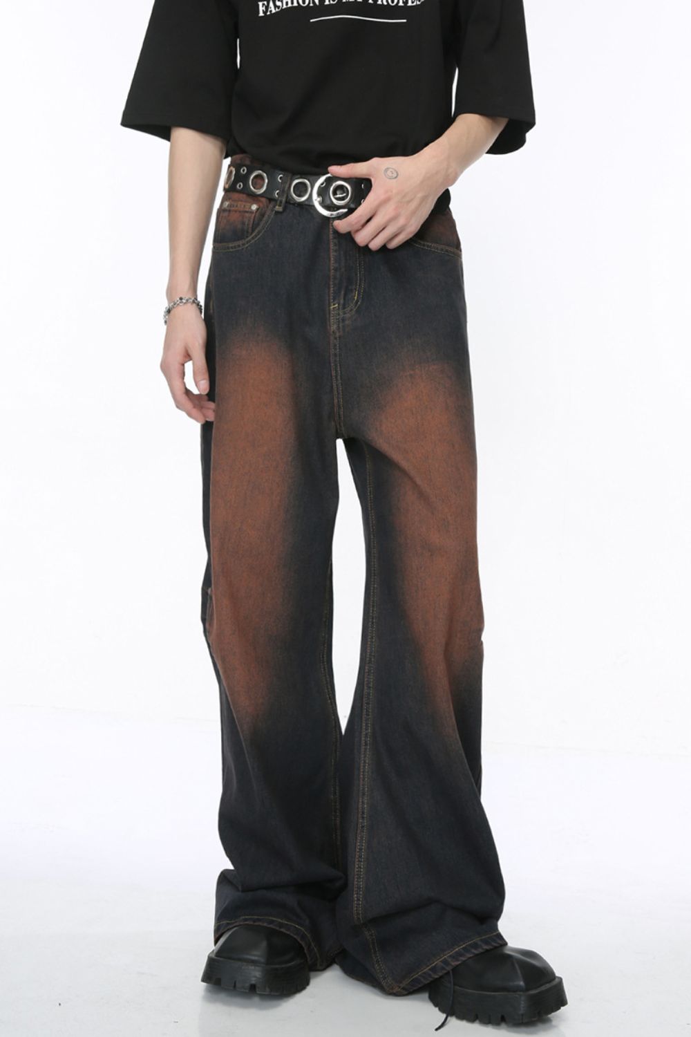 Buy Wide Leg Jeans with Pockets by Faz