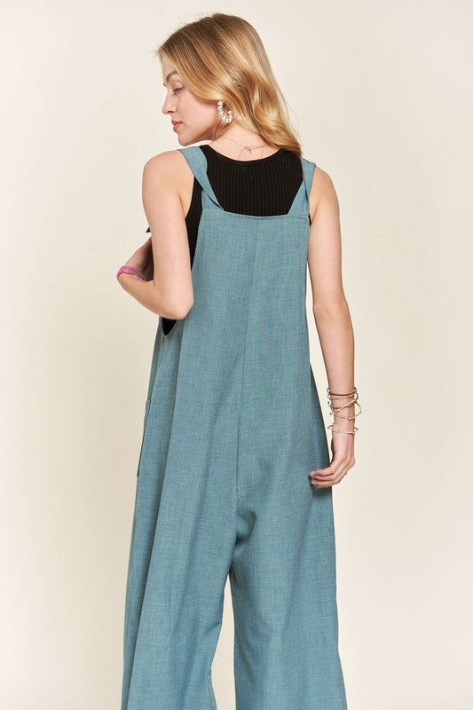 Buy Knotted Wide Strap Wide Leg Overalls by Faz