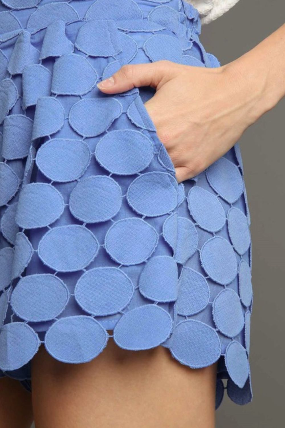 Buy Full Size Polka Dot Lace Shorts Plus Size by Faz