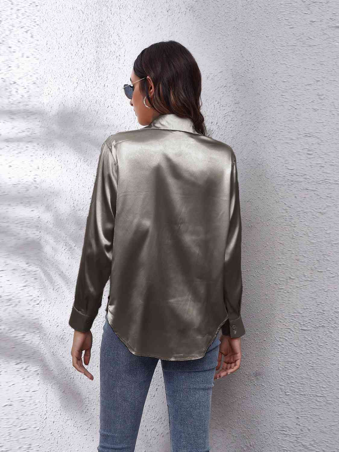 Buy Collared Neck Buttoned Long Sleeve Shirt by B&S