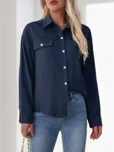 Buy Buttoned Down Long Sleeve Shirt by Perfee