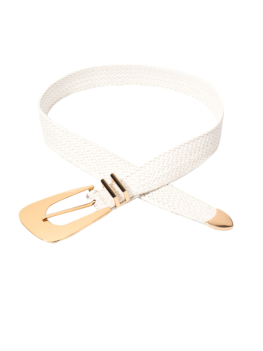 Buy Irregular Buckle Braid Belt by Faz