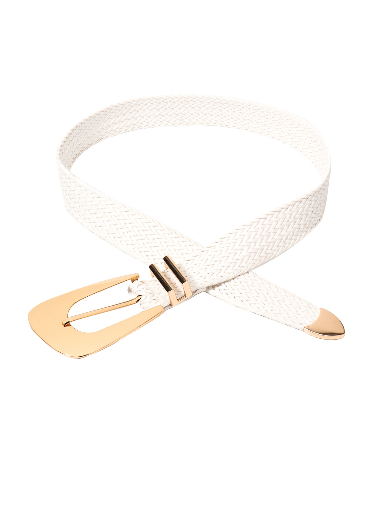 Buy Irregular Buckle Braid Belt by Faz