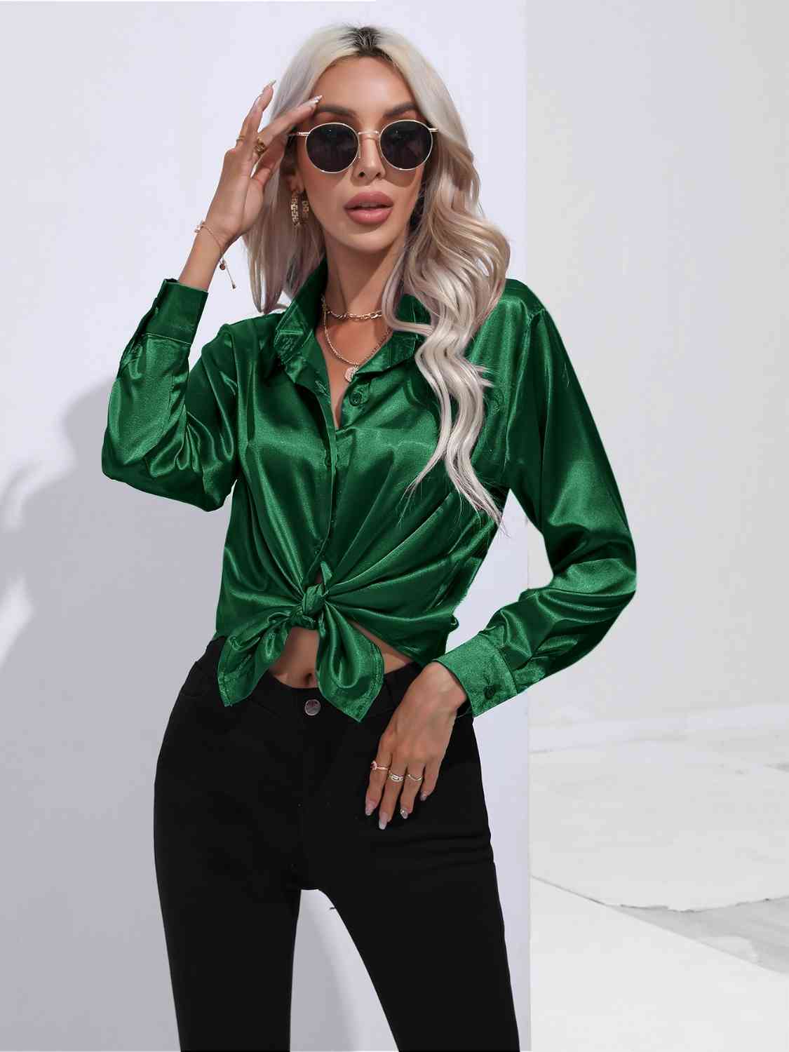 Buy Collared Neck Buttoned Long Sleeve Shirt by B&S